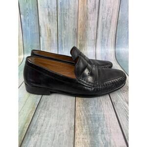 Florsheim Black Leather Penny Loafer Shoes Size 9D Slip On Men's Dress Shoes